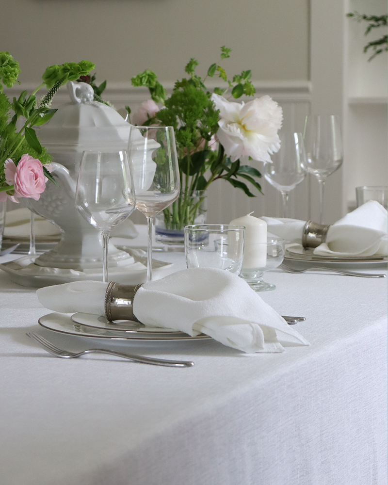 faux linen tablecloth