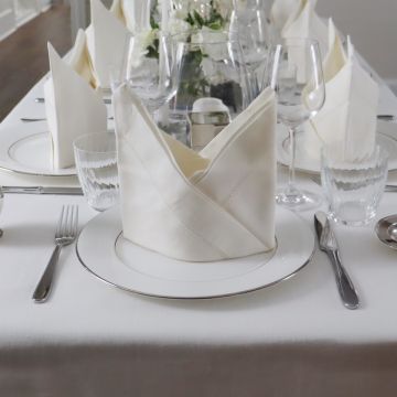 Ivory Square Linen Tablecloth