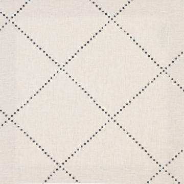 Huddleson natural linen napkin with black check diamond moroccan print