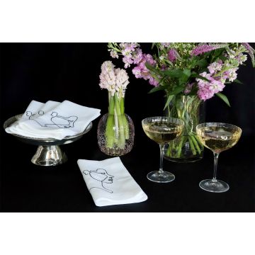 Portrait Embroidered Linen Napkin