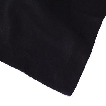 Huddleson Black Linen Rectangular Tablecloth