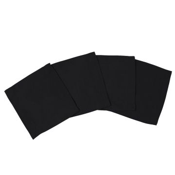 Black linen cocktail napkin