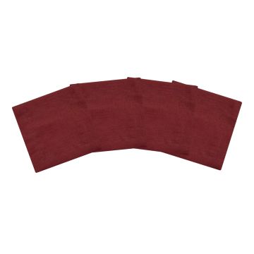 Burgundy linen cocktail napkin