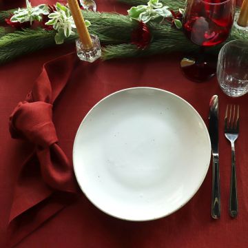 Burgundy Red Linen Napkin