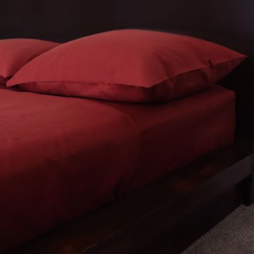 Burgundy Red Linen Top Sheet