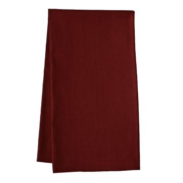 burgundy linen hand towel tea towel