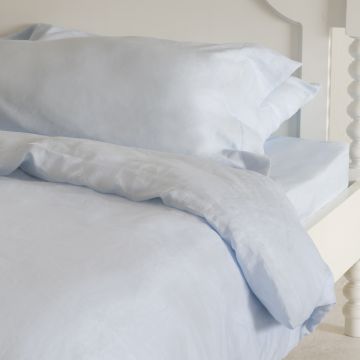 Sky Light Blue Linen Duvet Cover