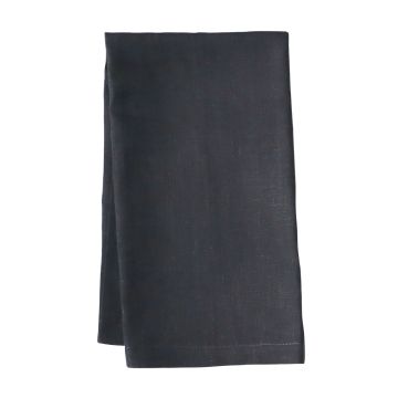Slate Charcoal Grey Linen Hand Towel / Tea Towel