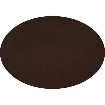 Chocolate Brown Oval Linen Tablecloth 