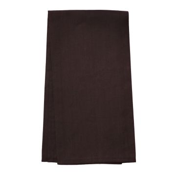 Chocolate Brown Linen Hand Towel / Tea Towel