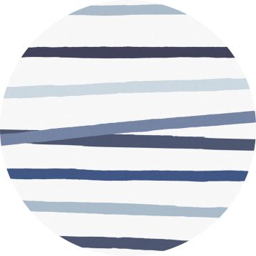 Huddleson Cinta Blue White Round Tablecloth