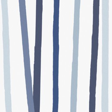 Huddleson Cinta Blue and White Square Tablecloth. Seven shades of blue on a luxury linen tablecloth.