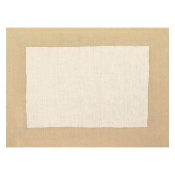 Huddleson Cant Natural Linen Placemat with Gold Placemat