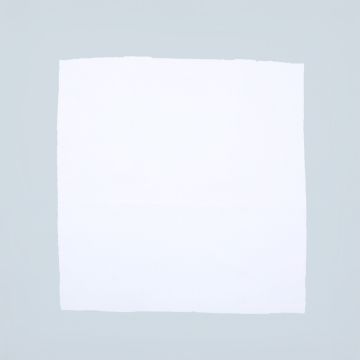 Huddleson white linen napkin with sky blue border