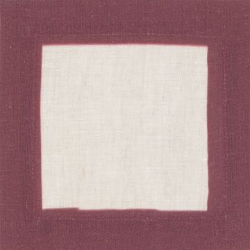 Cinta Burgundy Border Linen Cocktail Napkin