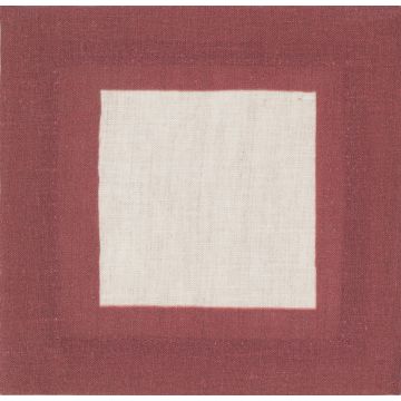 Cinta Rust Border Linen Cocktail Napkin