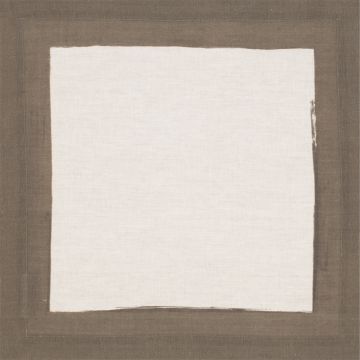 Cinta Natural Linen Napkin with Moss Green Border