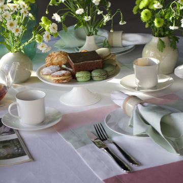 Cinta Pastel Stripe Linen Table Runner