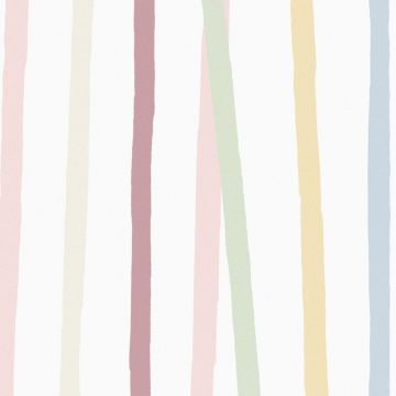 Cinta Pastel Striped Square Linen Tablecloth