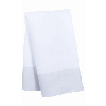 Cinta Silver Border Linen Napkin