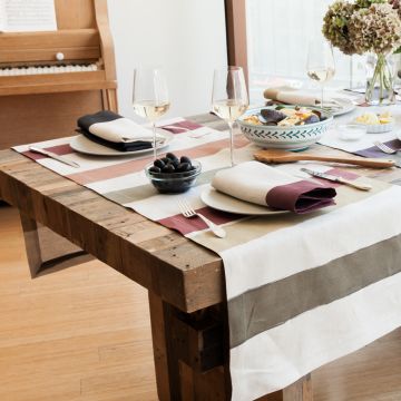 Cinta Striped Linen Table Runner