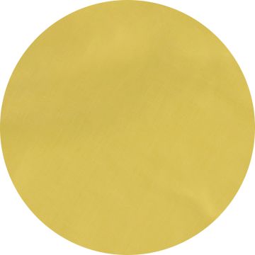 Huddleson Citron Yellow Gold Round Linen Tablecloth 