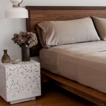 Coffee Brown Linen Top Sheet