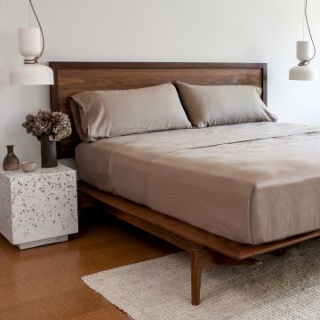 Coffee Brown Linen Pillowcase (Pair)