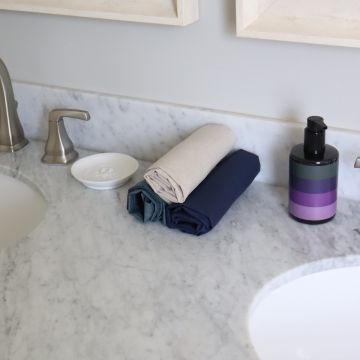 Dark Natural Linen Hand Towel / Tea Towel