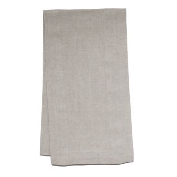Dark Natural Linen Hand Towel / Tea Towel