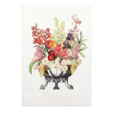 Floral urn botanical print napkin
