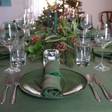 Hunter Green Linen Napkin