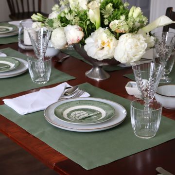 Hunter Green Linen Placemat 