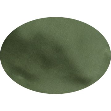 Green Oval Linen Tablecloth