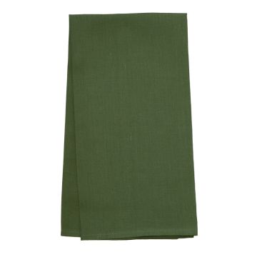 Hunter Green Linen Hand Towel / Tea Towel