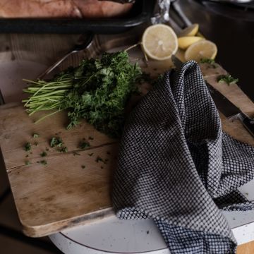 Shibori Indigo Japanese Cotton Hand Towel / Tea Towel