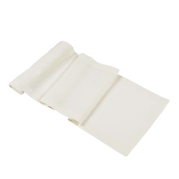 Huddleson Ivory linen table runner