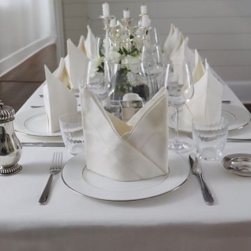 Ivory Rectangular Linen Tablecloth