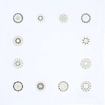 Lace Modern Linen Napkin White Grey