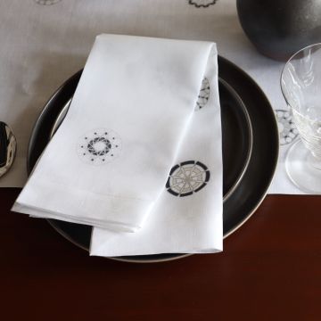 Modern Lace Napkin Grey