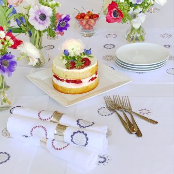 Modern Lace Placemat Red