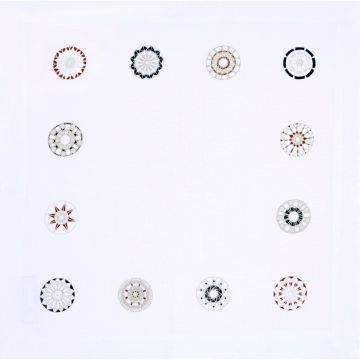 Modern Lace Elegant Red White and Blue Linen Napkin