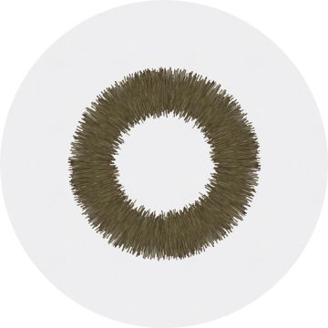 Round white linen tablecloth architectural sunburst mirror print