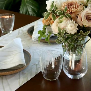 Melita Metallic Linen Table Runner
