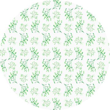 Mistletoe print round linen tablecloth 