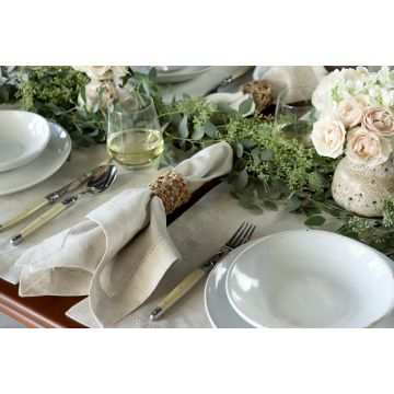 Natural Linen Napkin with Hemstitch