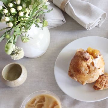 Natural Linen Square Tablecloth