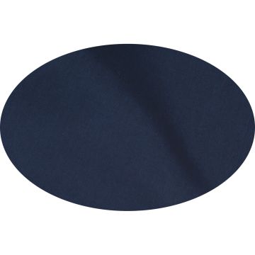 Navy Blue Oval Linen Tablecloth