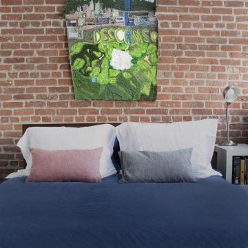 Navy Blue Indigo Linen Duvet Cover