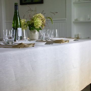 Ombre Gold Round Linen Tablecloth